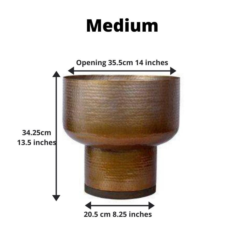 Hana - Brass Mid-Century Mushroom Planter (Multiple Sizes) 