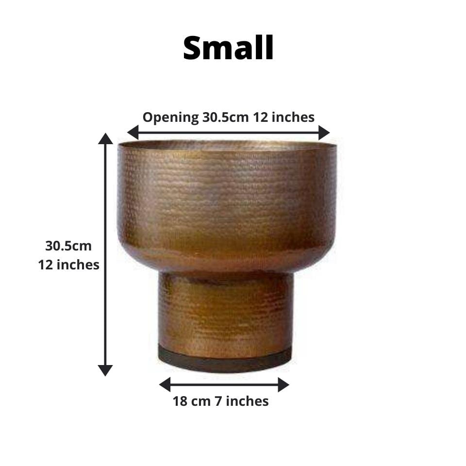 Hana - Brass Mid-Century Mushroom Planter (Multiple Sizes) 