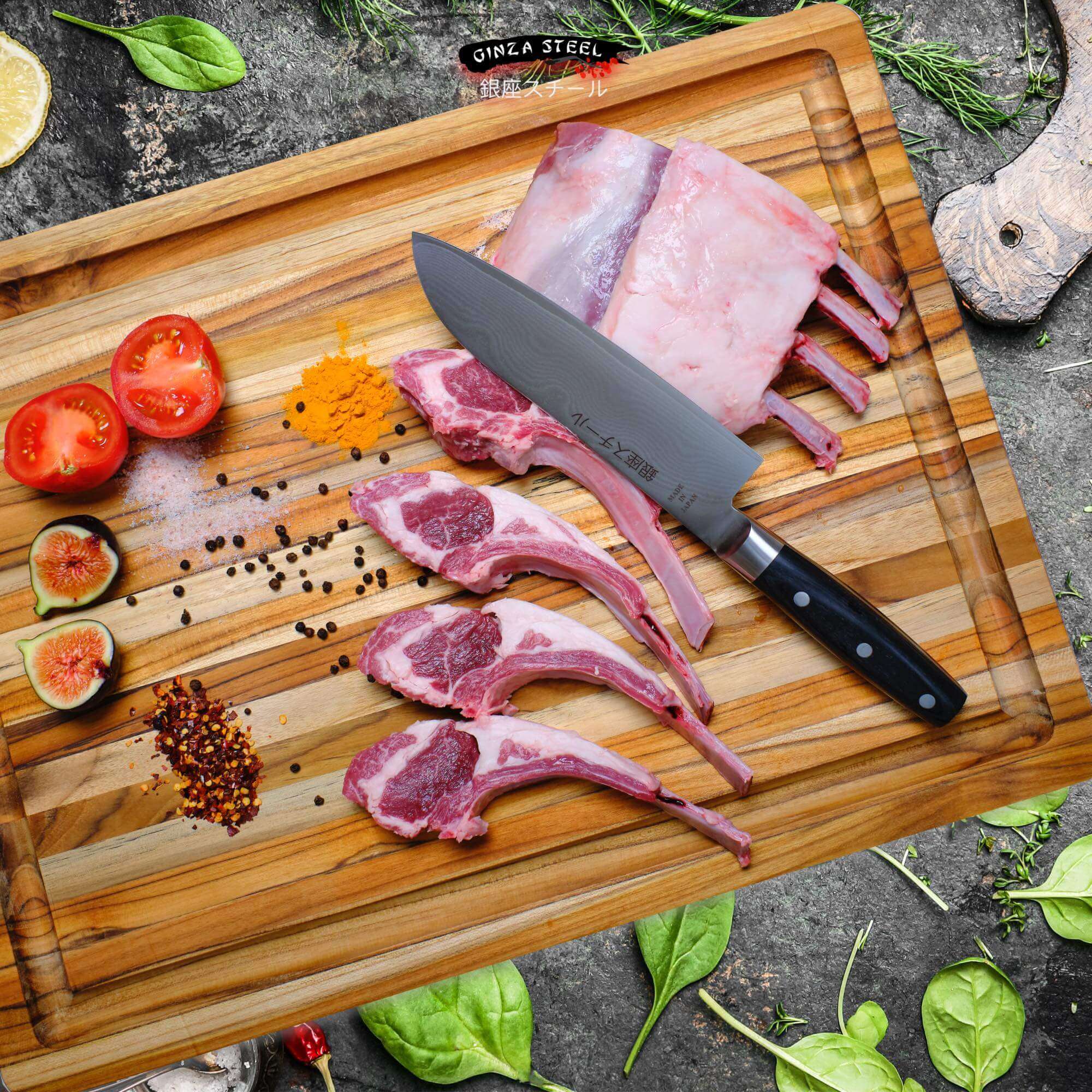 HAYAMI 180 - VG10 - 33 Layered Damascus Steel Santoku Knife 180mm 