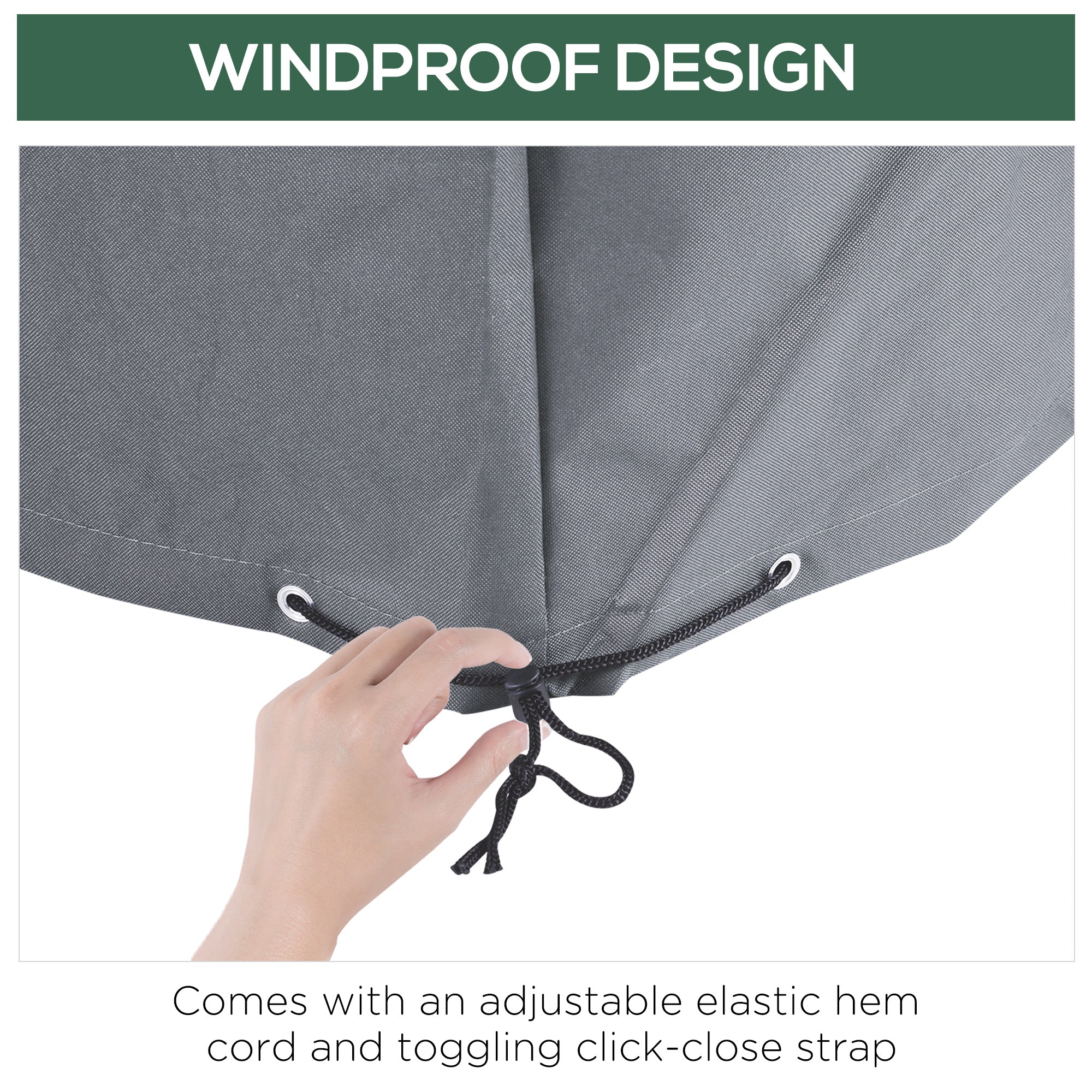 Outsunny 97" x 65" x 26" Weatherproof Outdoor Sectional Patio Furniture Cover w/ Ultimate Protection Grey 