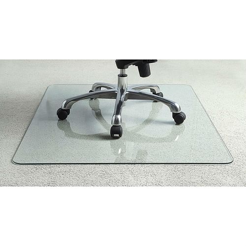 Heavy Duty 50 Inch Tempered Glass Chair Mat - Free Shipping 
