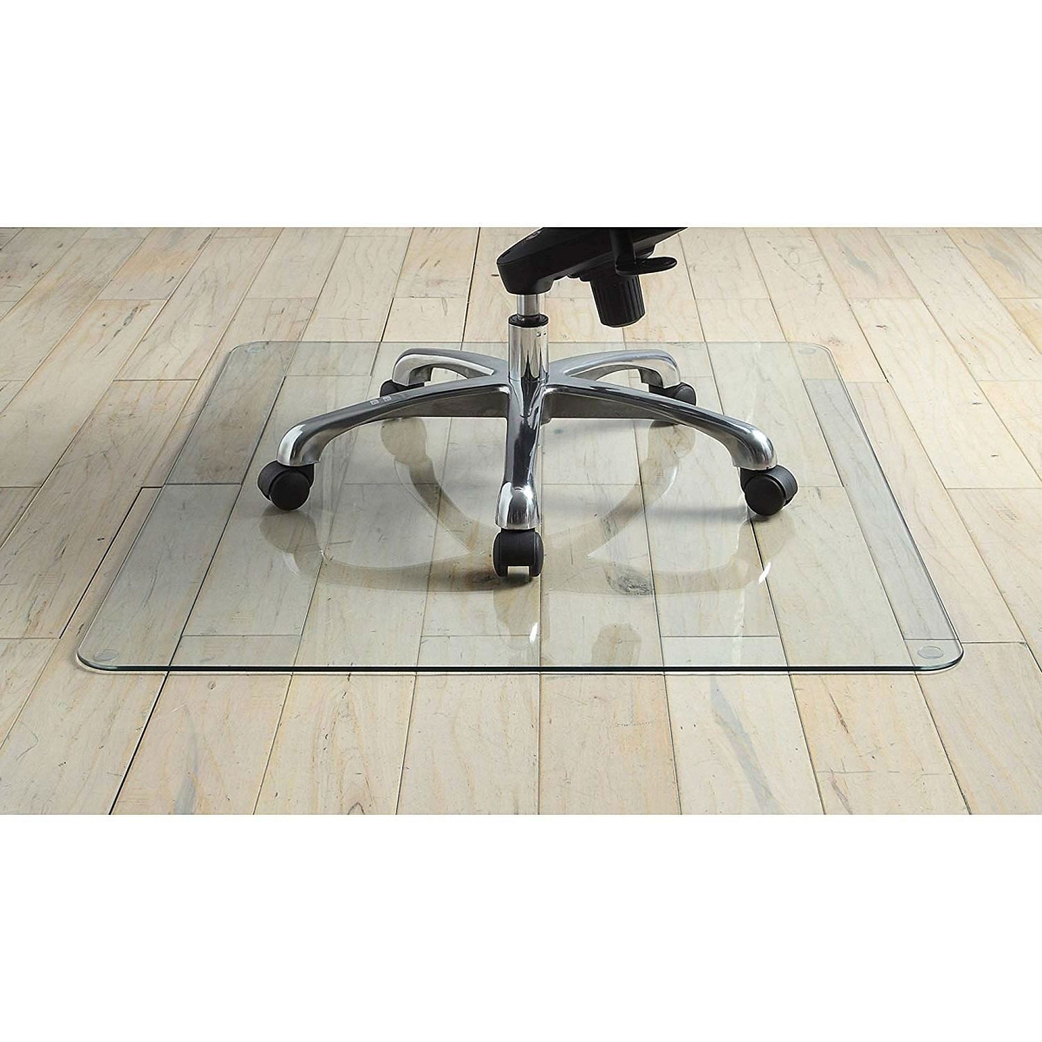 Heavy Duty 50 Inch Tempered Glass Chair Mat - Free Shipping 