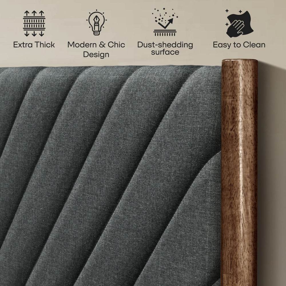 Astoria Upholstered Solid Wood Bed Frame 