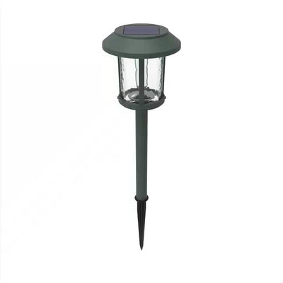 Set of 4 - Outdoor Solar LED Lights in Green with Yard Path Ground Stakes - Free Shipping 