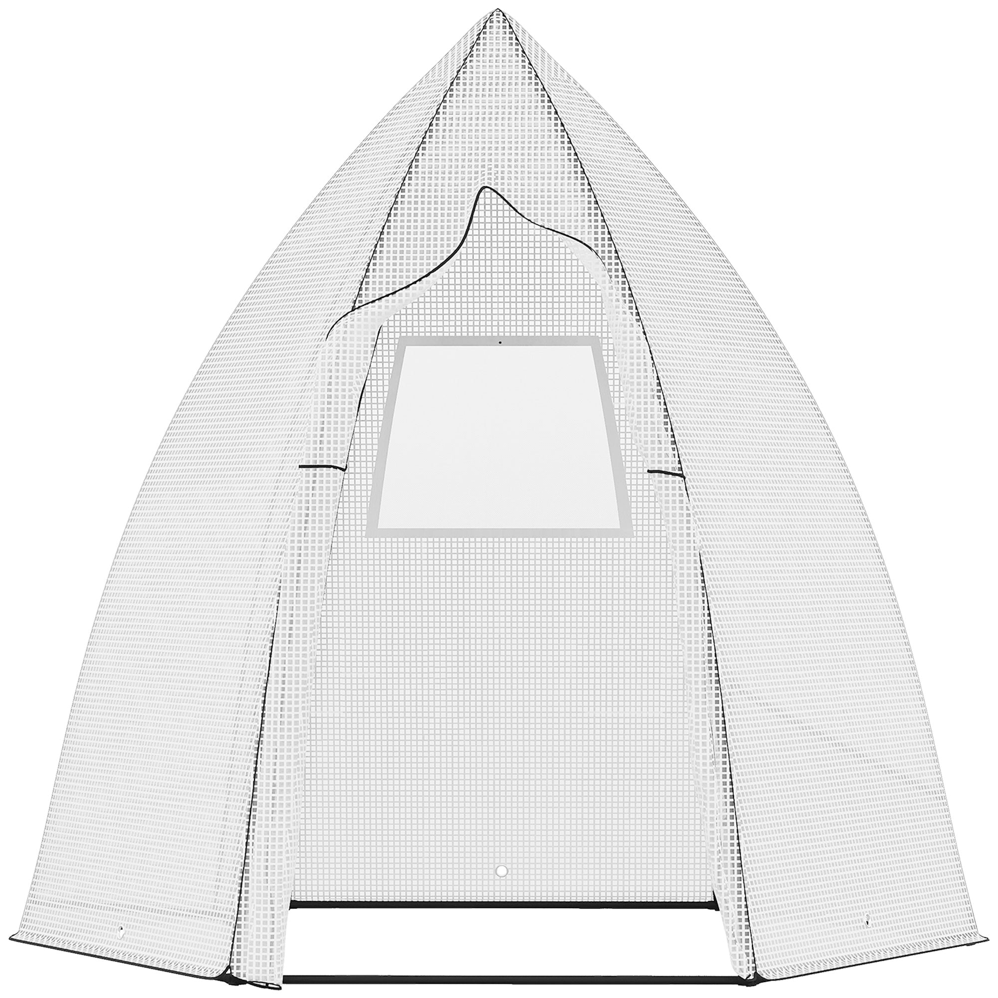 Outsunny Greenhouse Oasis: 63" x 54" x 71" Portable Plant Sanctuary with Zipper Roll Up Door and Window for Outdoor Garden Patio 