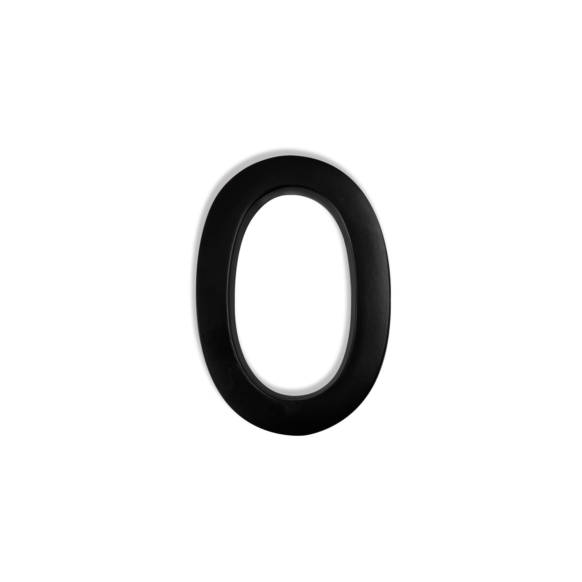 Magnetic Aluminum House Number #0, 4 in, Black 