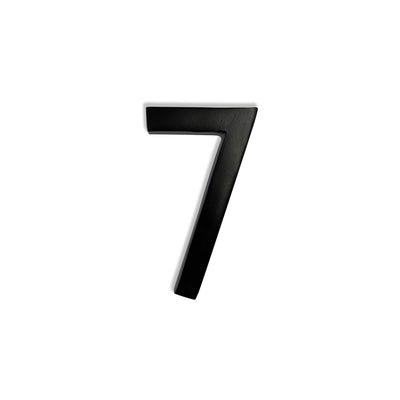 Magnetic Aluminum House Number #7, 4 in, Black 