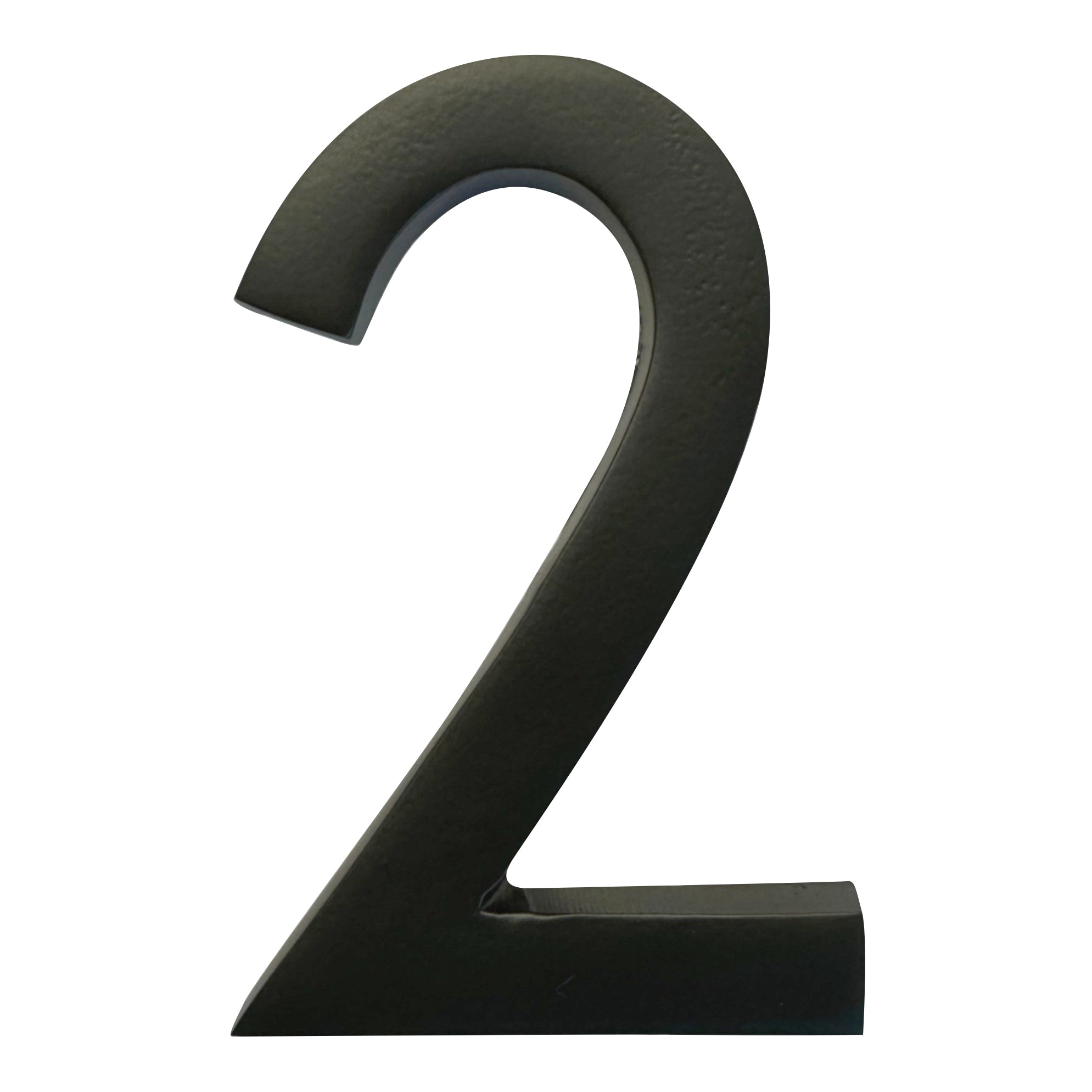 Self Adhesive Aluminum Number 2, 4 inch, Black 