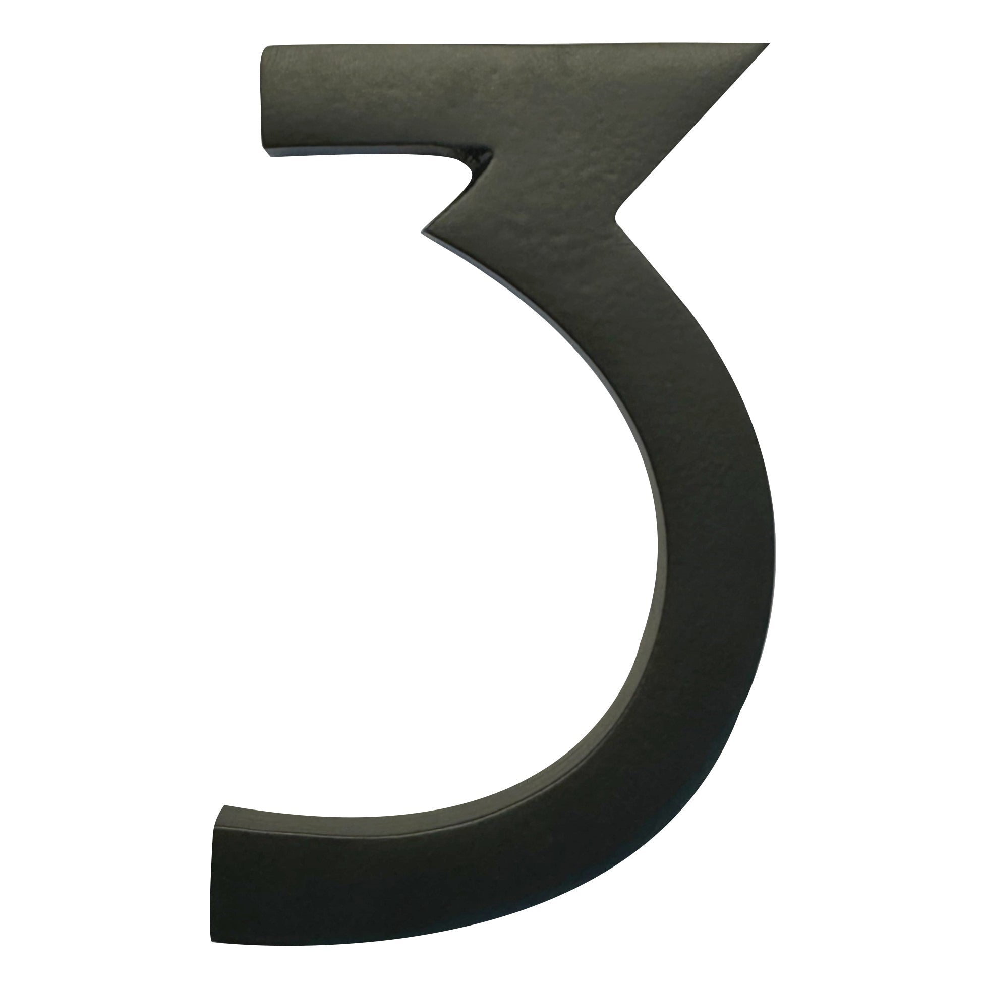Self Adhesive Aluminum Number 3, 4 inch, Black 