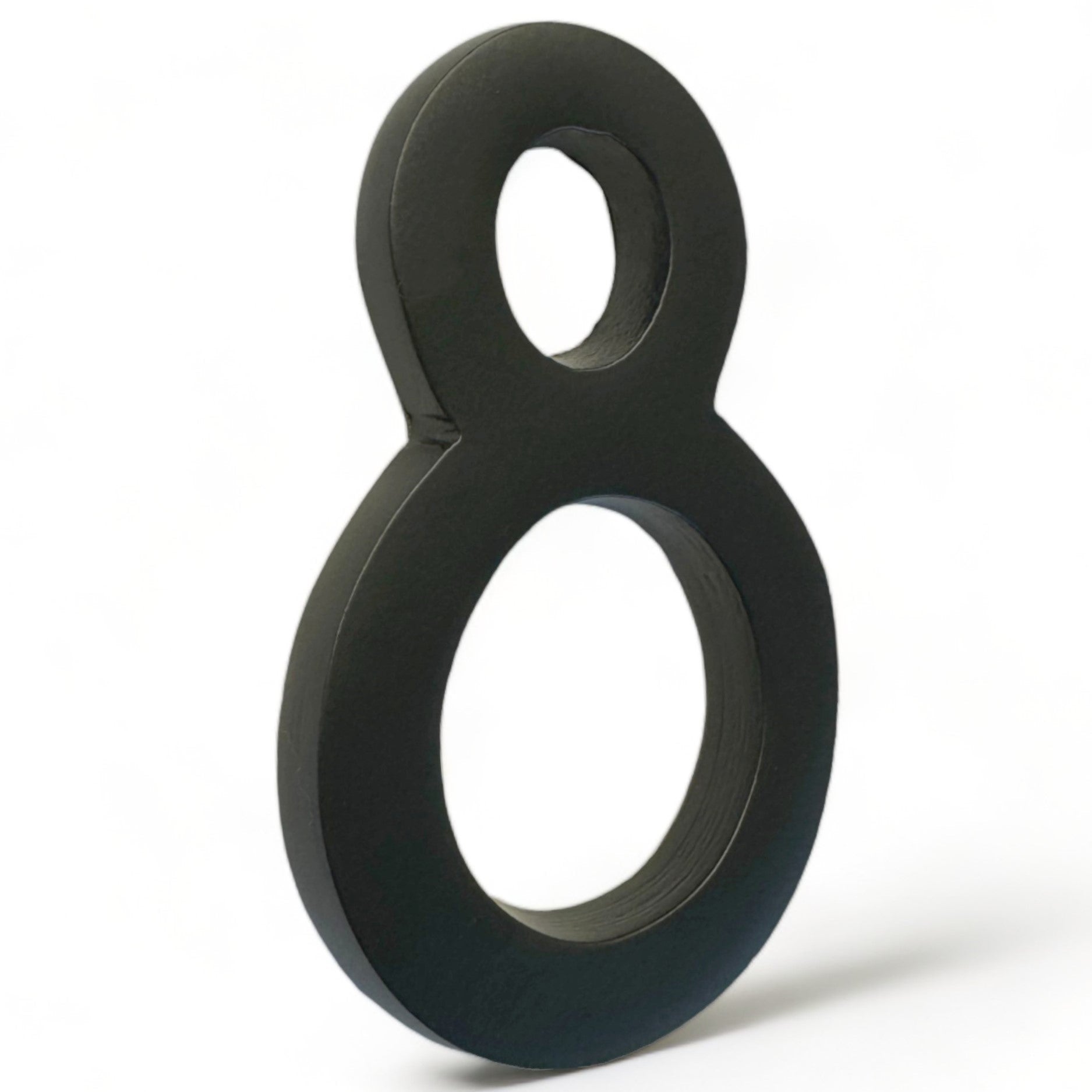 Self Adhesive Aluminum Number 8, 4 inch, Black 