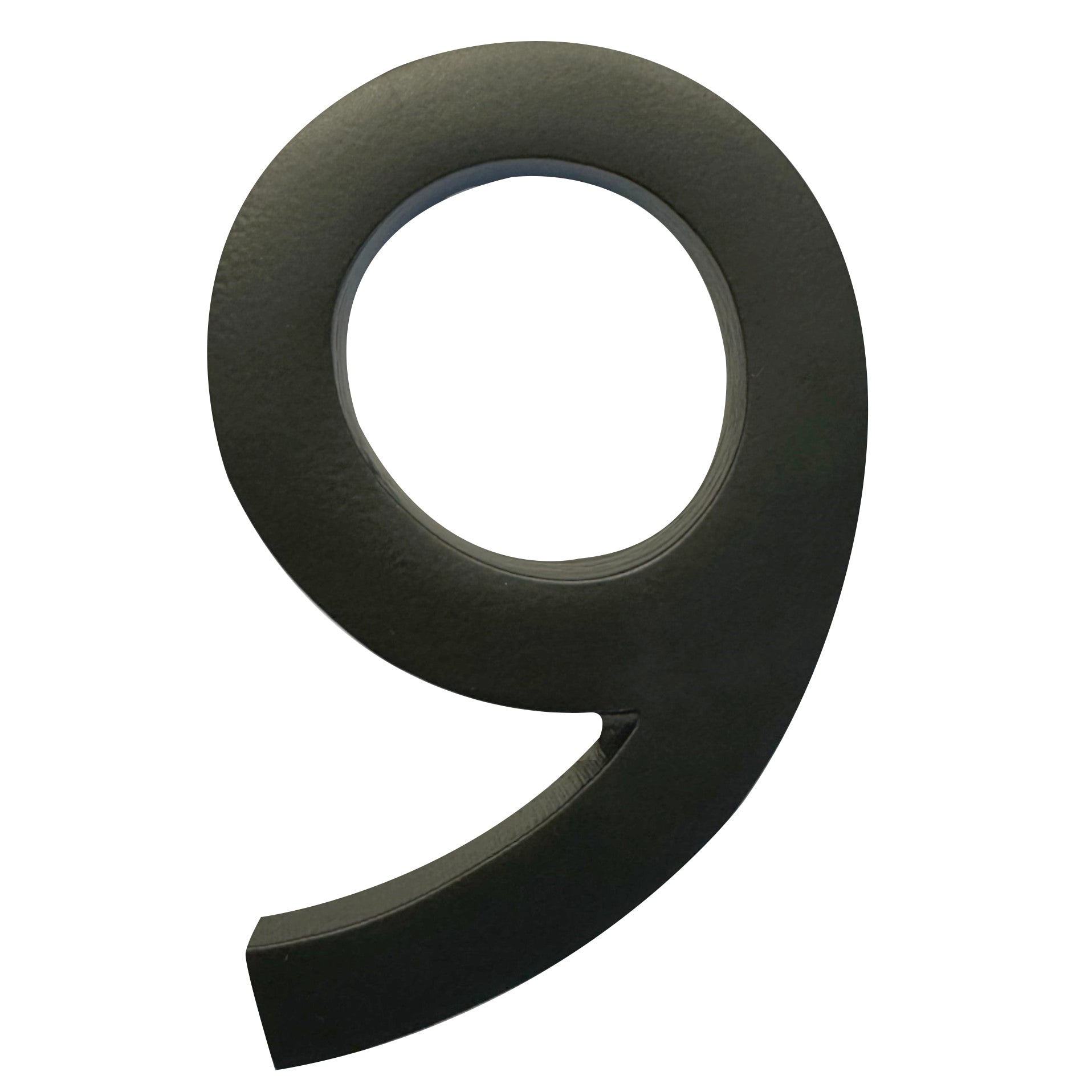 Self Adhesive Aluminum Number 9, 4 inch, Black 