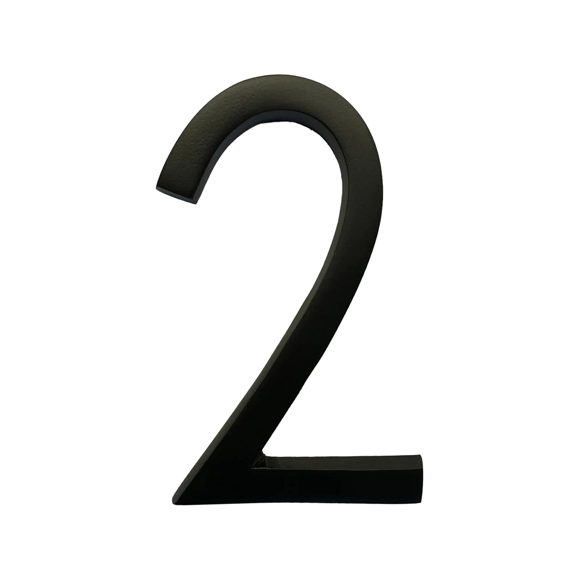 Self Adhesive Aluminum Number 2, 6 inch, Black 