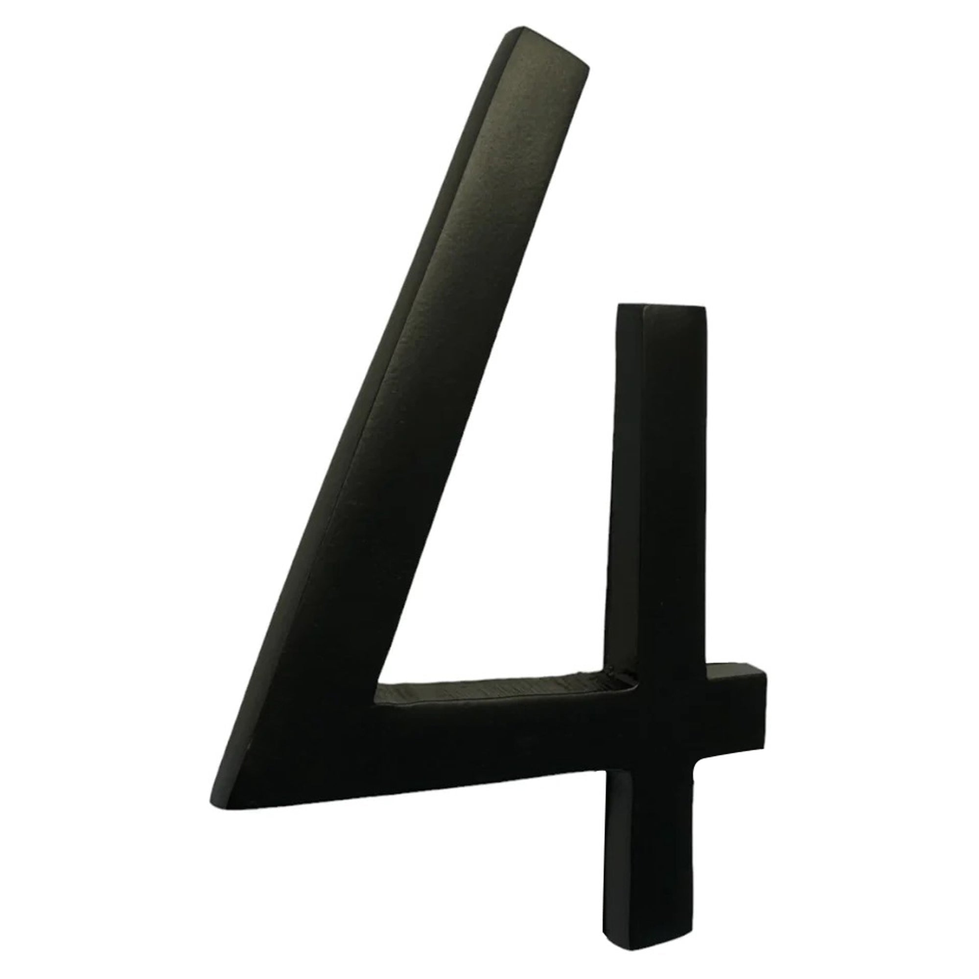 Self Adhesive Aluminum Number 4, 6 inch, Black 