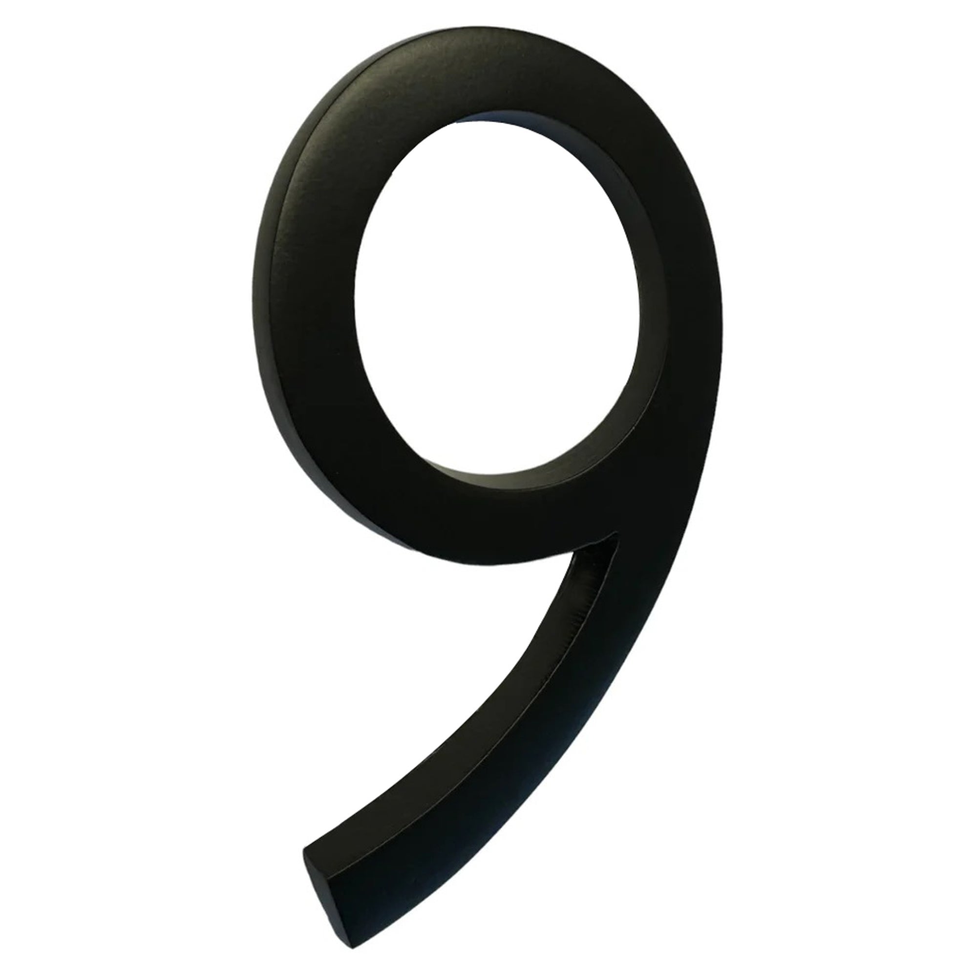 Self Adhesive Aluminum Number 9, 6 inch, Black 