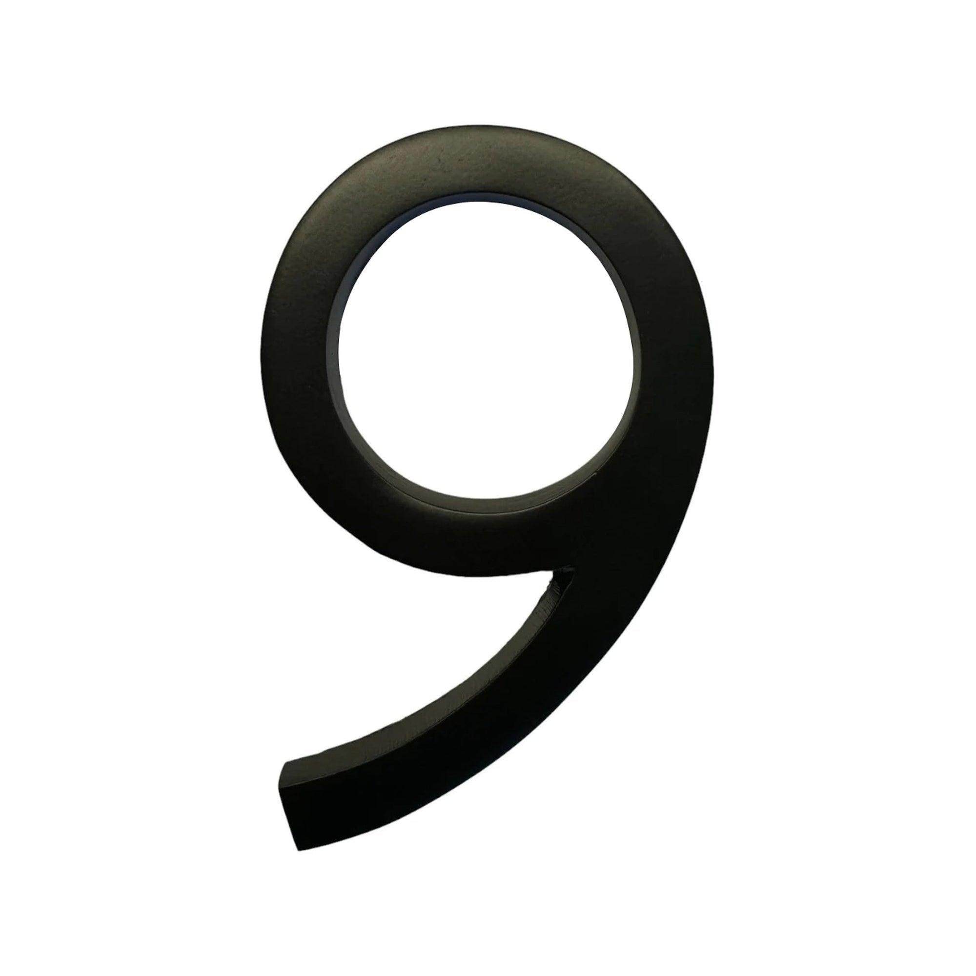 Self Adhesive Aluminum Number 9, 6 inch, Black 