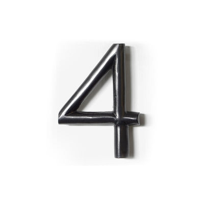 Round Shadow Number 4, Gun Metal, 5 Inch, Last Chance 