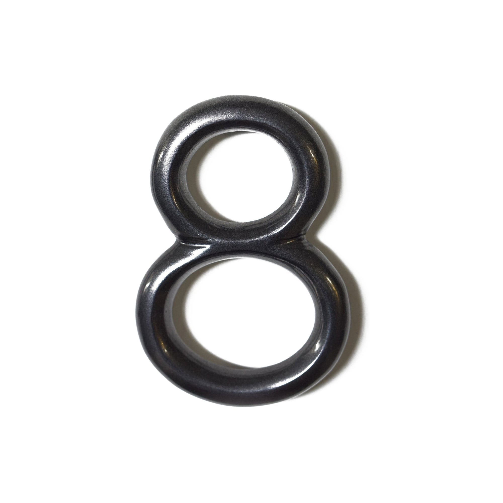 Round Shadow Number 8, Gun Metal, 5 Inch, Last Chance 
