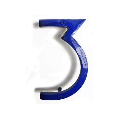 Blue Shadow House Number 3, 6 inch, Last Chance 