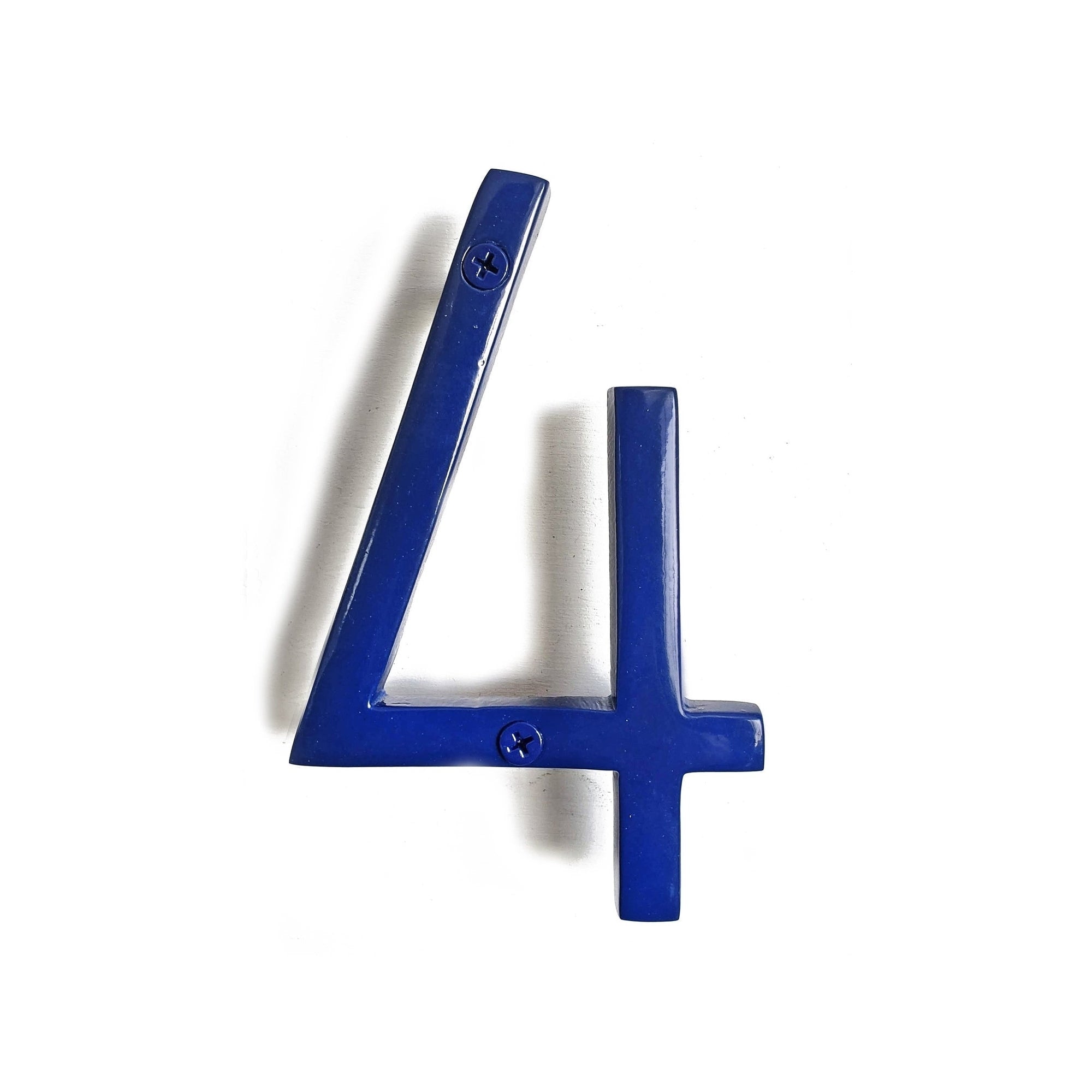 Blue Shadow House Number 4, 6 inch, Last Chance 