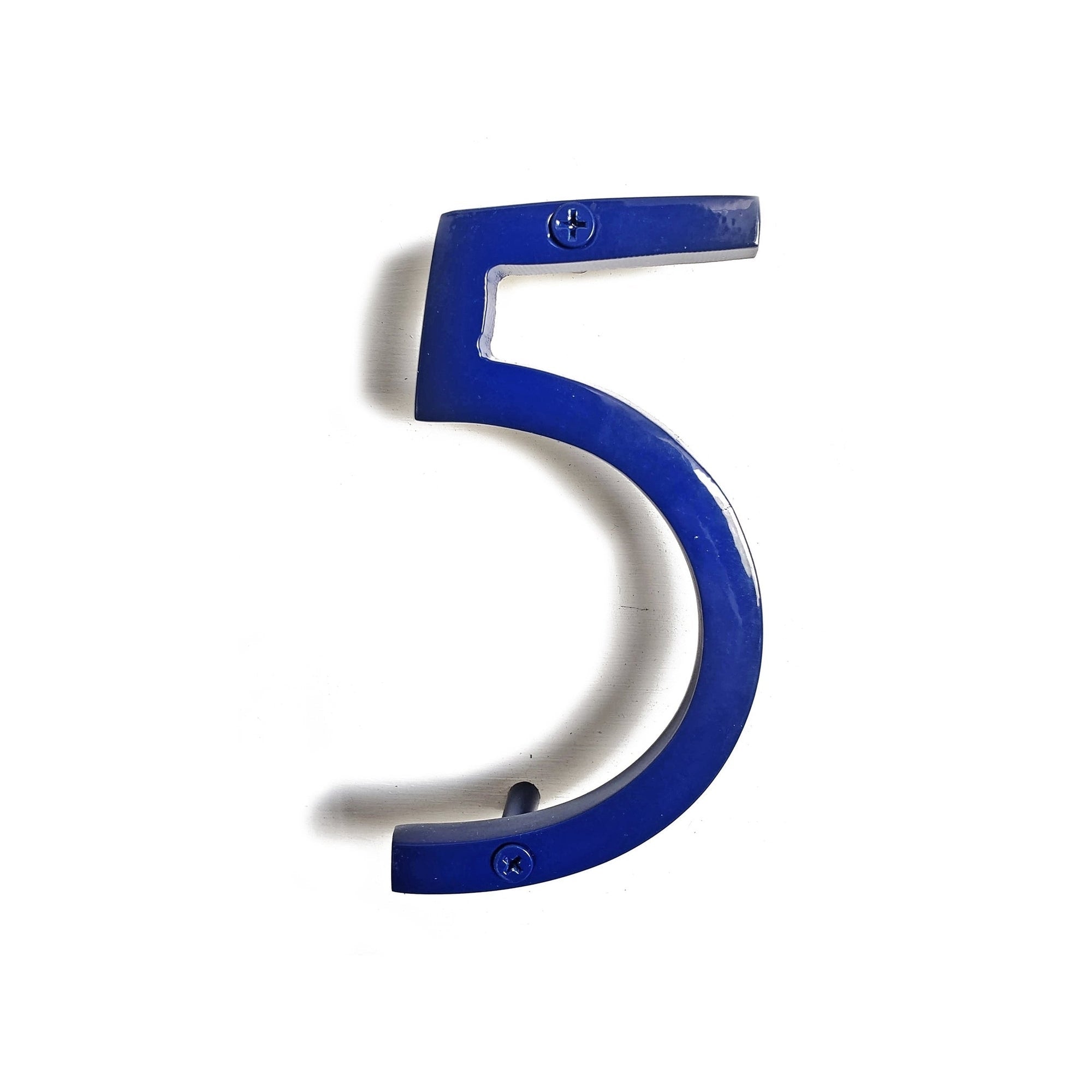 Blue Shadow House Number 5, 6 inch, Last Chance 
