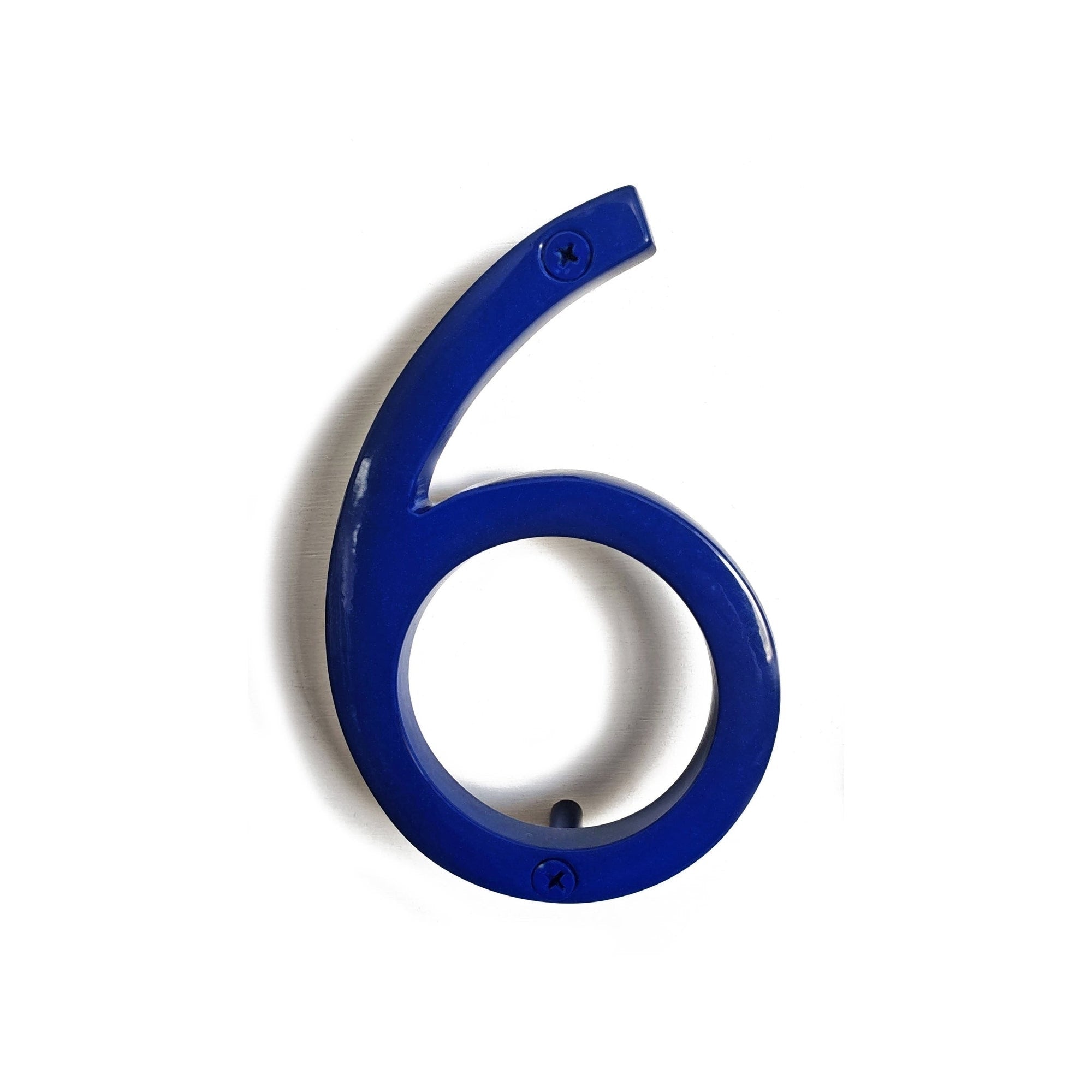 Blue Shadow House Number 6, 6 inch, Last Chance 