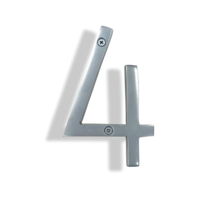 Silver Shadow House Number 4, 6 inch, Last Chance 