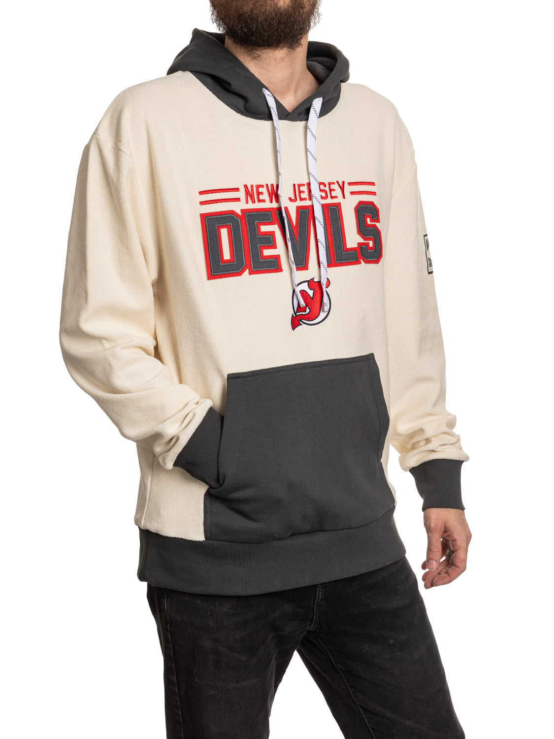 New Jersey Devils NHL Unisex Reverse Terry Retro Premium Hoodie 
