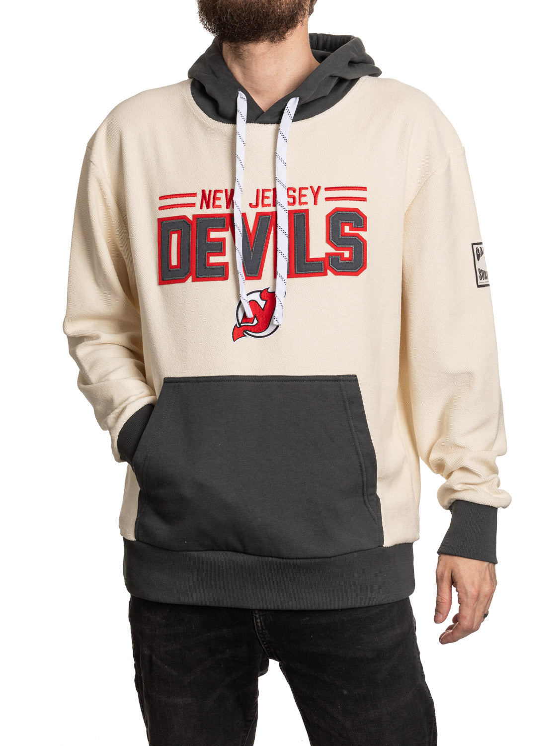New Jersey Devils NHL Unisex Reverse Terry Retro Premium Hoodie 