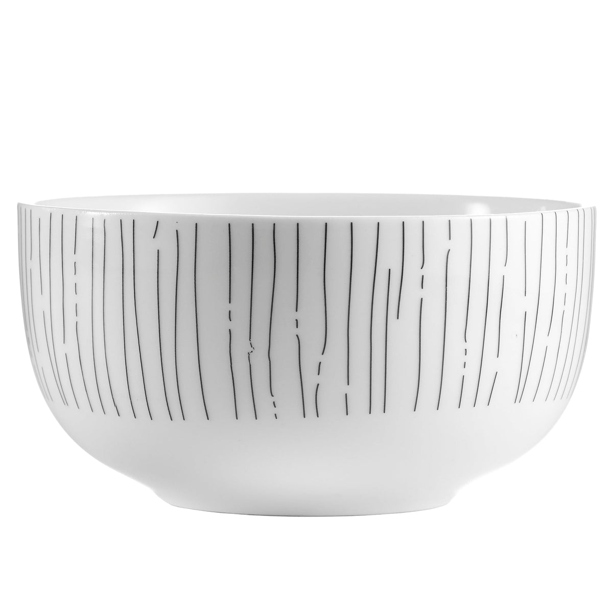 Dinnerware Set with Black Flatware, Porcelain, 12-Piece Dinnerware, Black and White Patterns – Sketch