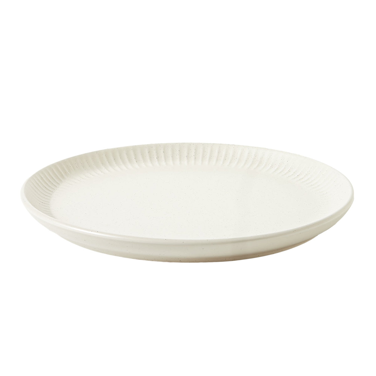 Dinnerware Set, 12-Piece, Stoneware, Fluted Embossed, Bone – Sesame