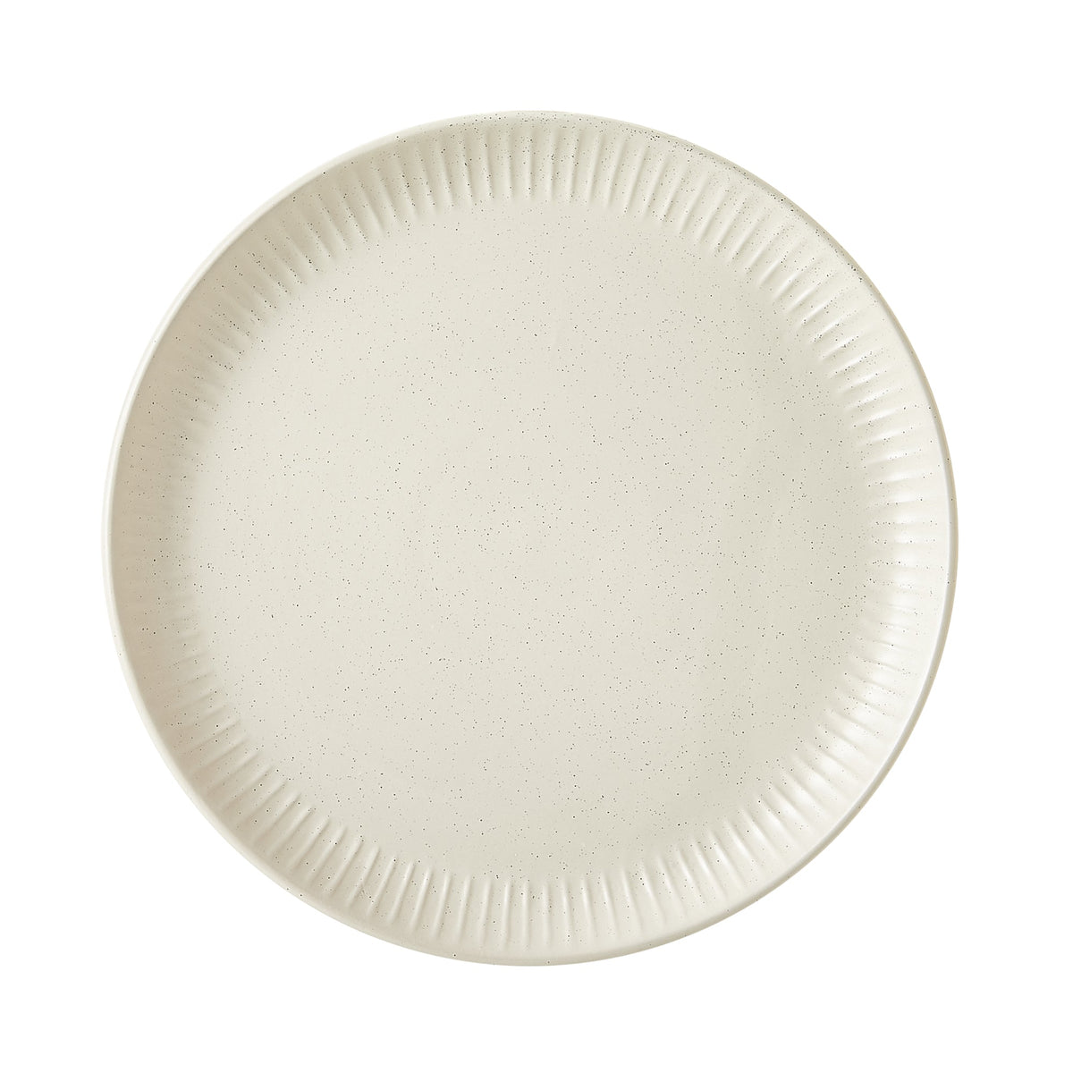 Dinnerware Set, 12-Piece, Stoneware, Fluted Embossed, Bone – Sesame