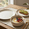Dinnerware Set, 12-Piece, Stoneware, Fluted Embossed, Bone – Sesame