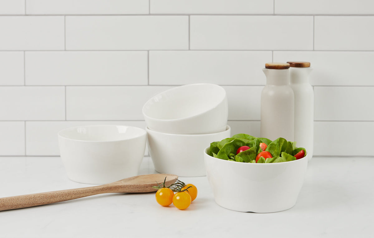Porcelain Bowls, Set of 4, 15.5 cm (6.1 in), White – Salad and Dessert Bowls