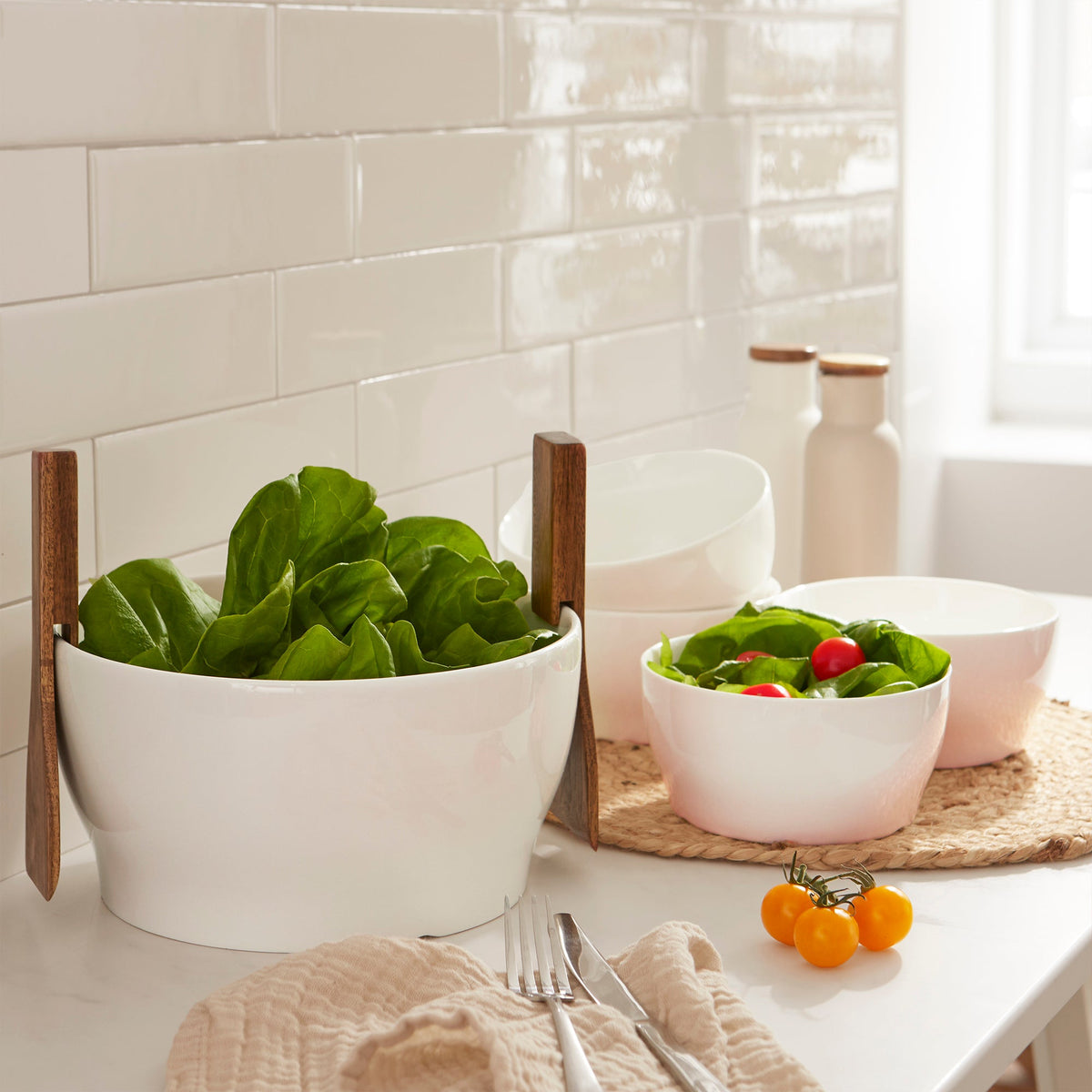 Porcelain Bowls, Set of 4, 15.5 cm (6.1 in), White – Salad and Dessert Bowls