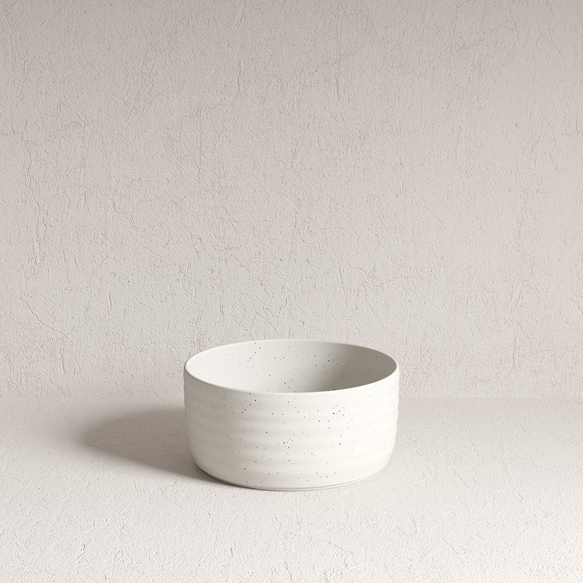 Dinnerware Set, 12-Piece, Stoneware, Speckled Off-White, Ribbed – Rachel