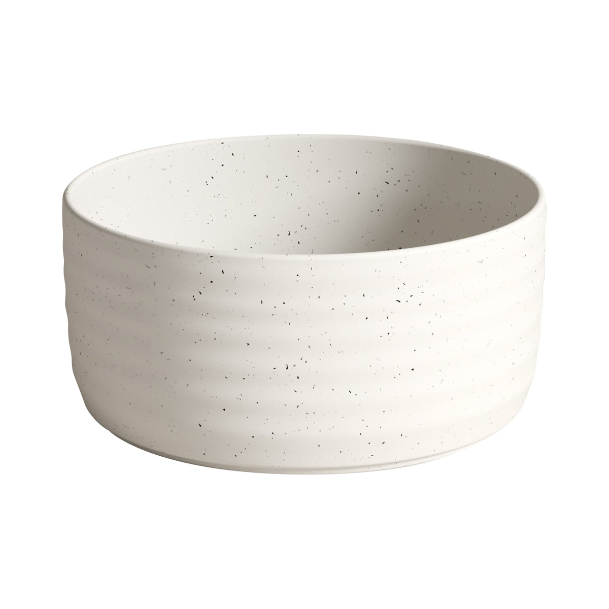 Dinnerware Set, 12-Piece, Stoneware, Speckled Off-White, Ribbed – Rachel