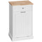 HOMCOM Kitchen Tilt Out Trash Bin Cabinet Free Standing Recycling Cabinet Trash Can Holder Drawer White
