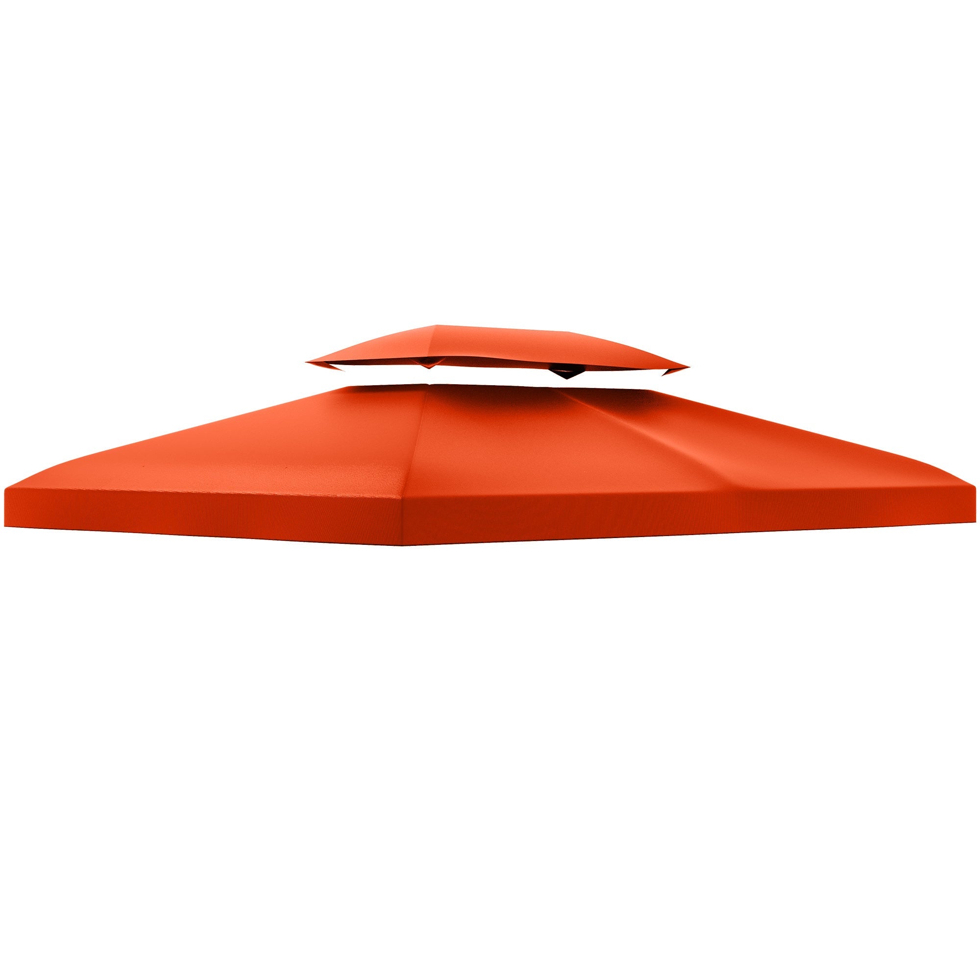 Outsunny 13' x 10' Gazebo Replacement Canopy, Rust Red UV Protection 2 Tier Top Cover for Outdoor Patio Garden 