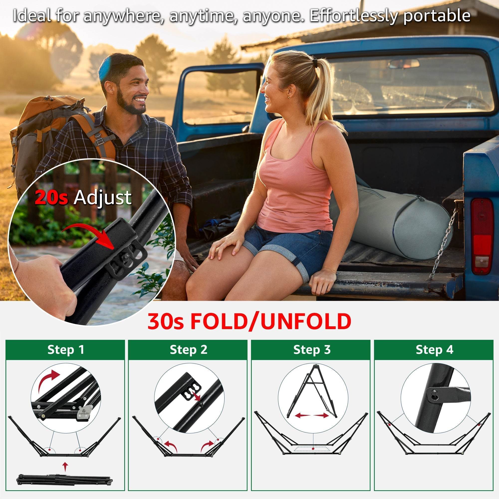 Tranquillo Unity Canvas Hammock Stand 