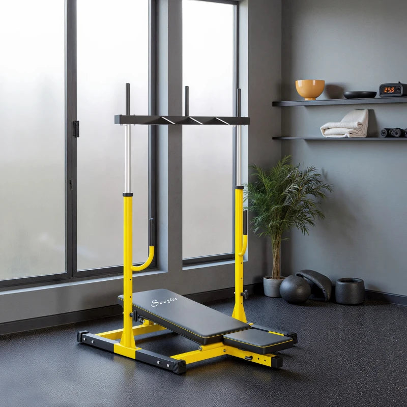 Soozier Leg Extension and Curl Machine, Adjustable Leg Extension Machine, 1" standard Plate Compatible, 660LBS Capacity