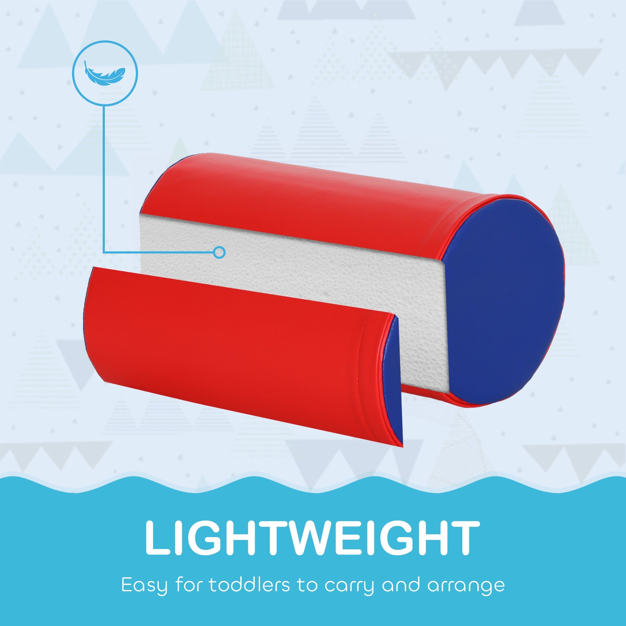 Soozier 5 Piece Climb and Crawl Activity Playset Soft Safe Foam for Toddler Learning Toy 