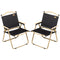 Outsunny Set of 2 Camping Chair, Lightweight Folding Chair, Portable Armchairs, Perfect for Festivals, Fishing, Beach and Hiking, Black