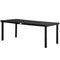 Outsunny Large Patio Table for 8 Outdoor Bistro Wood-like Rectangular Table Anti-slip Footpads Garden Black