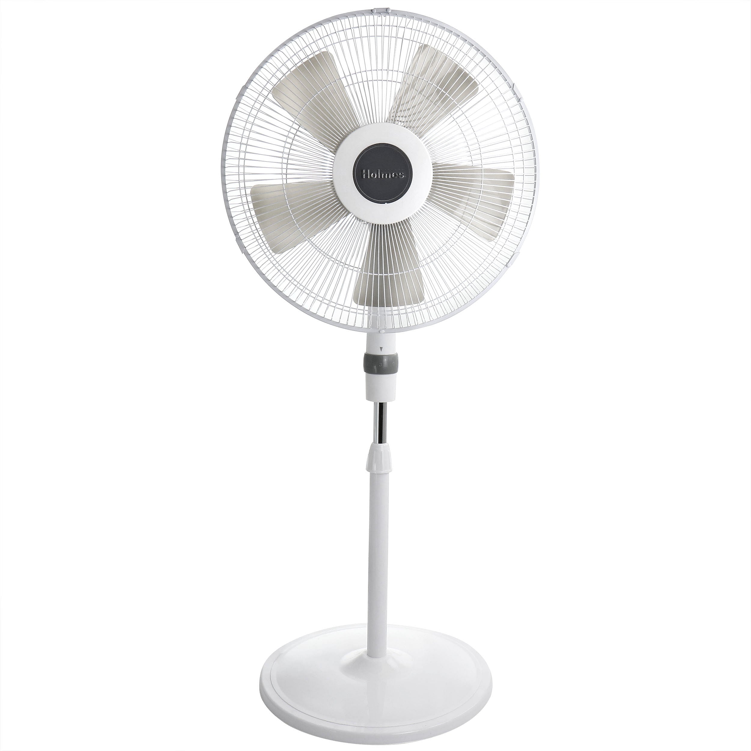 Holmes Oscillating 16 Inch Blade Stand Fan with Metal Grill in White - Free Shipping