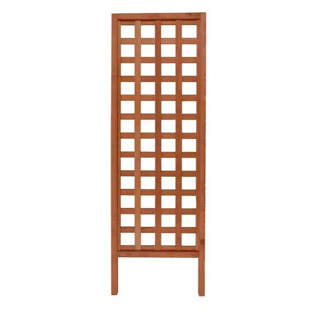 72-inch Outdoor Modern Wooden Garden Trellis in Cedar Wood Color - Free Shipping