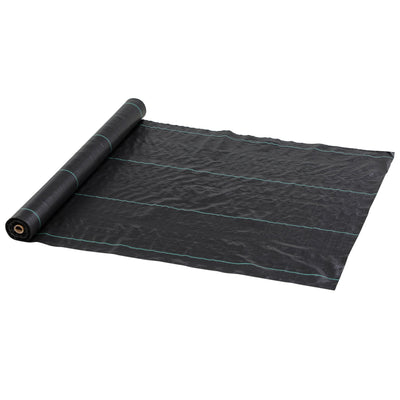 Outsunny Heavy-Duty Weed Barrier 3ft x 164ft Landscape Fabric for Durable Weed Control in Gardens Yards Greenhouses Easy Install 2oz 