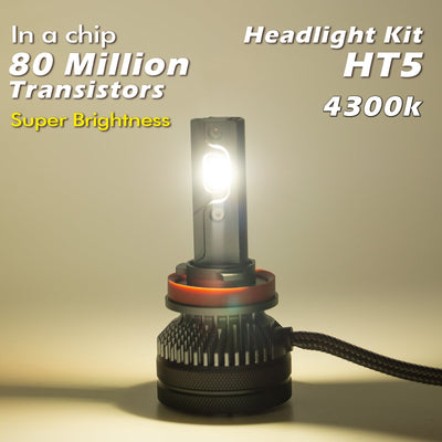 HT5 Warm White 4300K Headlight Fog Light Conversion Kit Low Beam High Beam 2022 