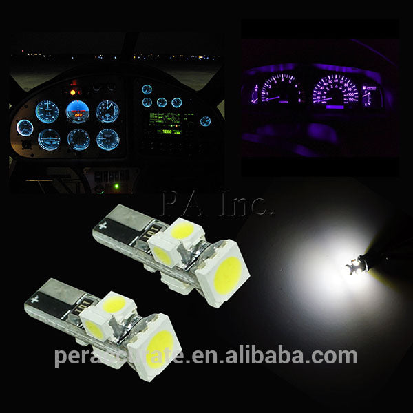 PA 5 SMD 5050 3528 T5 Automotive Motorcycle Dashboard Gauge Cluster Bulb 