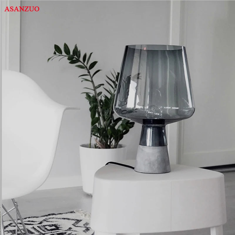 Nordic Desk Lamp - Creative Cement LED Table Lamp for Bedroom, Living Room, and Bedside, E14/E27 Modern Table Lamps