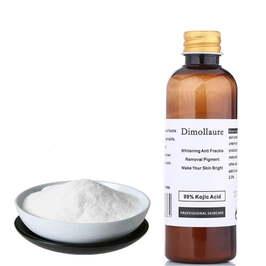 100g Dimollaure Pure 99% Kojic Acid Powder – Skin Whitening Cream for Freckles, Melasma, and Pigment Removal